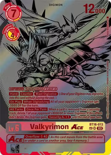 Valkyrimon ACE (Textured) (BT16-013 SR), Beginning Observer — Digimon card price