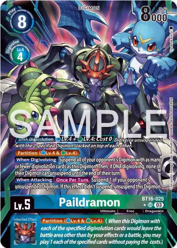 Paildramon (Alternate Art) (BT16-025 SR) — card price