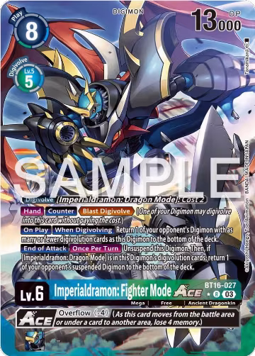 Imperialdramon: Fighter Mode ACE (Alternate Art) (BT16-027 R), Beginning Observer — Digimon card price