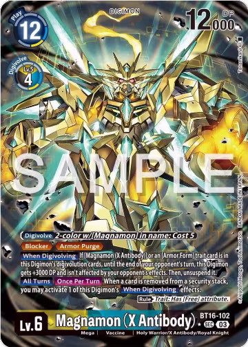 Magnamon (X Antibody) (Alternate Art) (BT16-102 SEC), Beginning Observer — Digimon card price