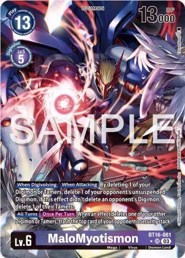MaloMyotismon (Alternate Art) (BT16-081 SR), Beginning Observer — Digimon card price