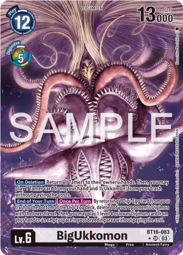 BigUkkomon (Alternate Art) (BT16-083 SR), Beginning Observer — Digimon card price