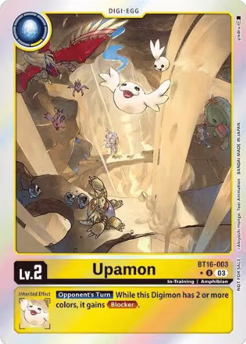 Upamon (Box Promotion Pack: Beginning Observer) (BT16-003 U), Beginning Observer — Digimon card price
