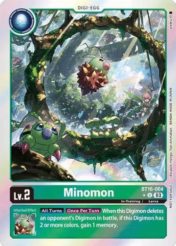 Minomon (Box Promotion Pack: Beginning Observer) (BT16-004 U), Beginning Observer — Digimon card price