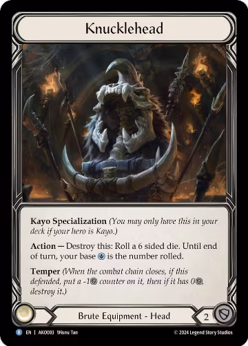 Knucklehead (AKO003), Armory Deck: Kayo — Flesh & Blood card price