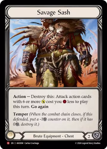 Savage Sash (AKO004) — card price