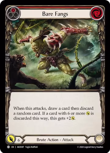 Bare Fangs (Red) (AKO007), Armory Deck: Kayo — Flesh & Blood card price