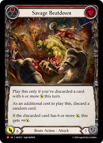Savage Beatdown (AKO012), Armory Deck: Kayo — Flesh & Blood card price
