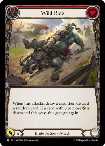 Wild Ride (Red) (AKO014), Armory Deck: Kayo — Flesh & Blood card price