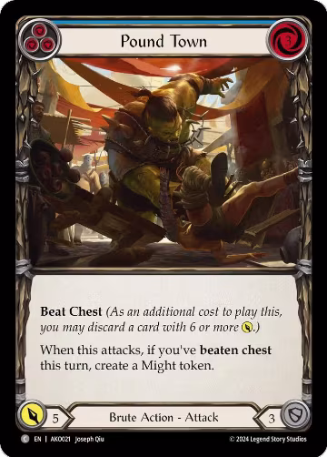 Pound Town (Blue) (AKO021), Armory Deck: Kayo — Flesh & Blood card price