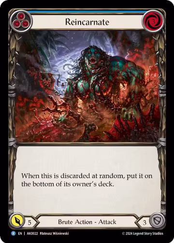 Reincarnate (Blue) (AKO022), Armory Deck: Kayo — Flesh & Blood card price
