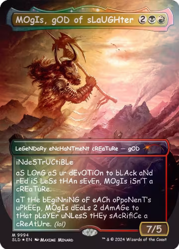 MOgIs, gOD of sLaUGHter (9994) (Rainbow Foil) (9994), Secret Lair Drop Series — Magic card price