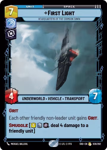 First Light - Headquarters of the Crimson Dawn (036/262), Shadows of the Galaxy — Star Wars card price