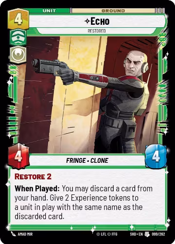Echo - Restored (099/262), Shadows of the Galaxy — Star Wars card price