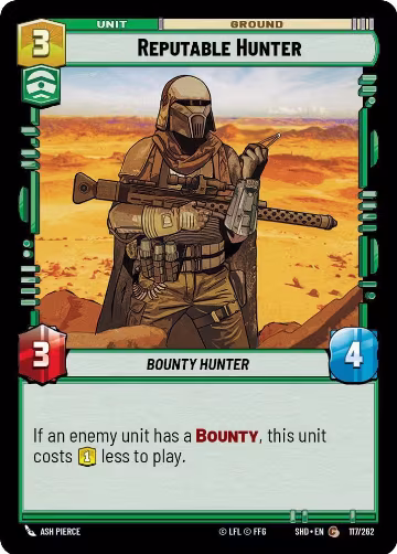 Reputable Hunter (117/262), Shadows of the Galaxy — Star Wars card price