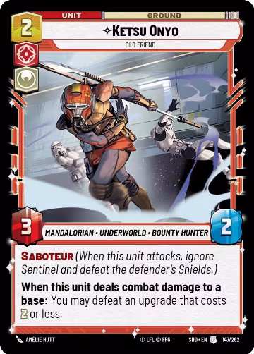 Ketsu Onyo - Old Friend (147/262), Shadows of the Galaxy — Star Wars card price