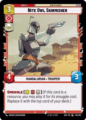 Nite Owl Skirmisher (149/262), Shadows of the Galaxy — Star Wars card price