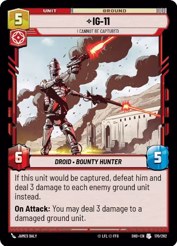 IG-11 - I Cannot Be Captured (170/262), Shadows of the Galaxy — Star Wars card price