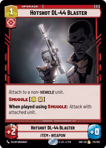 Hotshot DL-44 Blaster (174/262), Shadows of the Galaxy — Star Wars card price