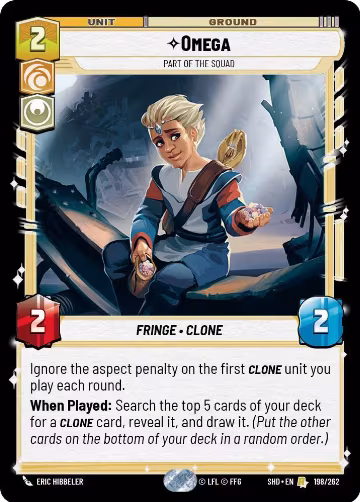 Omega - Part of the Squad (198/262), Shadows of the Galaxy — Star Wars card price
