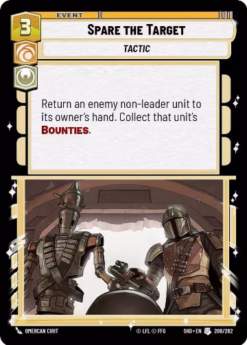 Spare the Target (206/262), Shadows of the Galaxy — Star Wars card price