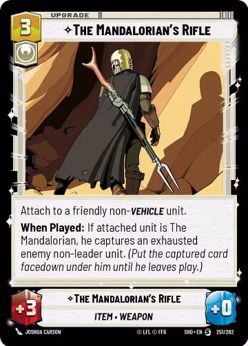 The Mandalorian's Rifle (251/262), Shadows of the Galaxy — Star Wars card price