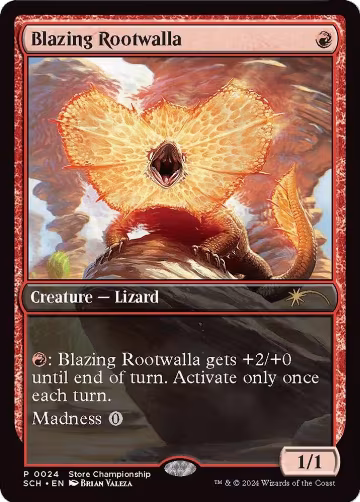 Blazing Rootwalla (24), Game Day & Store Championship Promos — Magic card price