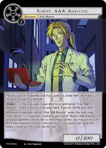 Robert, AAA Analyzer (TTT-076 N), Thoth of the Trinity — Force of Will card price
