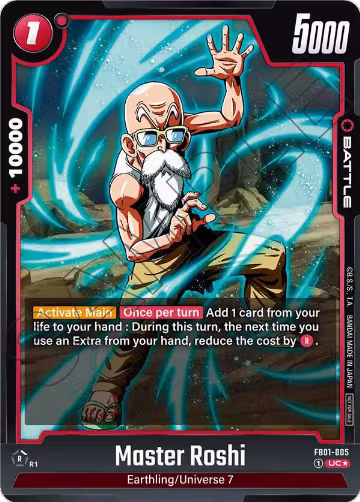 Master Roshi - FB01-005 (Championship Pack 01) (FB01-005), Tournament and Championship Promos — DB Fusion card price