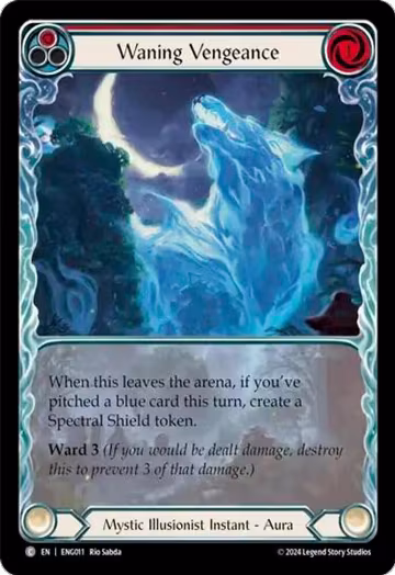 Waning Vengeance (Red) (ENG011), Blitz Deck: Part the Mistveil - Enigma — Flesh & Blood card price