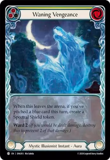 Waning Vengeance (Yellow) (ENG013), Blitz Deck: Part the Mistveil - Enigma — Flesh & Blood card price