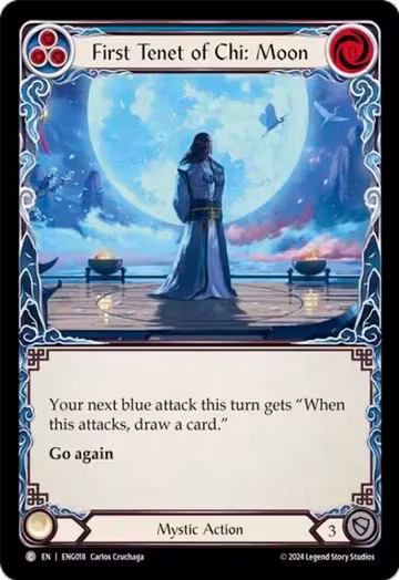 First Tenet of Chi: Moon (ENG018), Blitz Deck: Part the Mistveil - Enigma — Flesh & Blood card price
