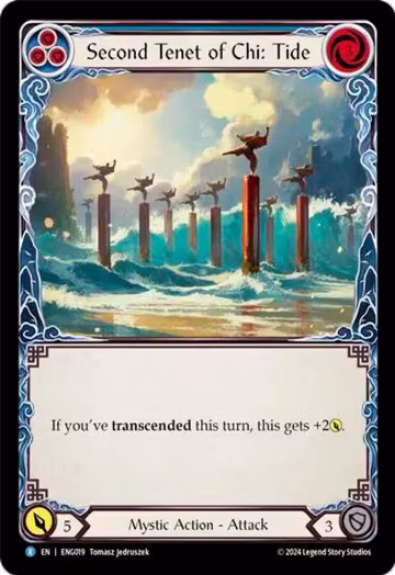 Second Tenet of Chi: Tide (ENG019), Blitz Deck: Part the Mistveil - Enigma — Flesh & Blood card price