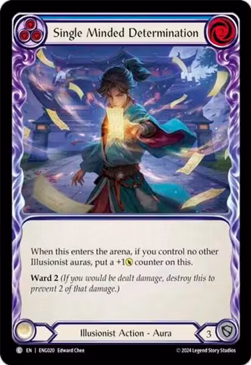 Single Minded Determination (ENG020), Blitz Deck: Part the Mistveil - Enigma — Flesh & Blood card price