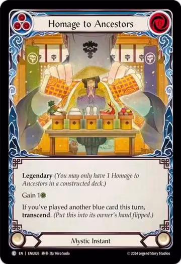 Homage to Ancestors (ENG026) — card price