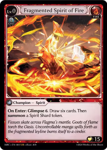 Fragmented Spirit of Fire (001), Mercurial Heart — Grand Archive card price