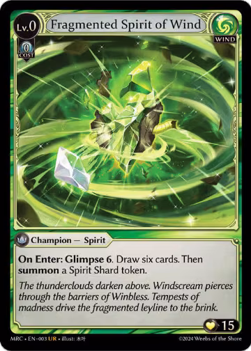 Fragmented Spirit of Wind (003), Mercurial Heart — Grand Archive card price