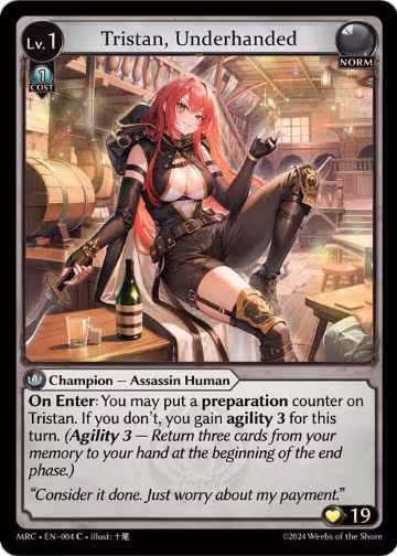 Tristan, Underhanded (004), Mercurial Heart — Grand Archive card price