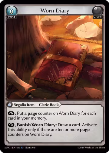 Worn Diary (015), Mercurial Heart — Grand Archive card price
