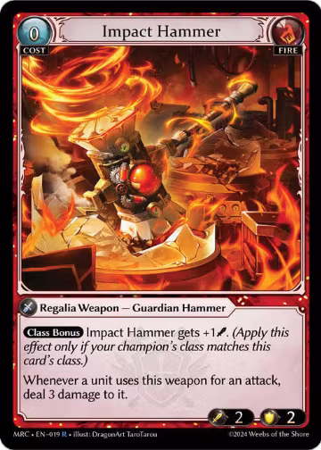 Impact Hammer (019), Mercurial Heart — Grand Archive card price