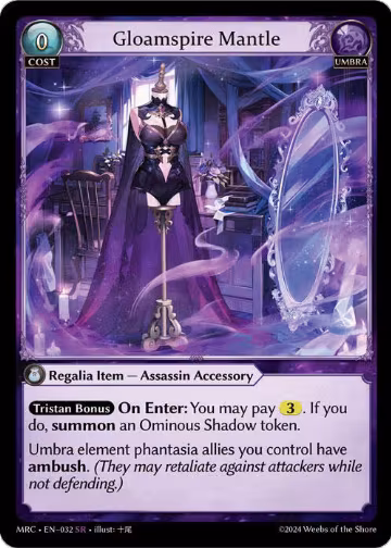 Gloamspire Mantle (032), Mercurial Heart — Grand Archive card price