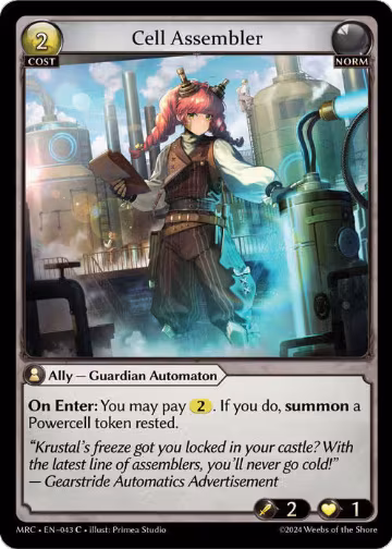 Cell Assembler (043), Mercurial Heart — Grand Archive card price