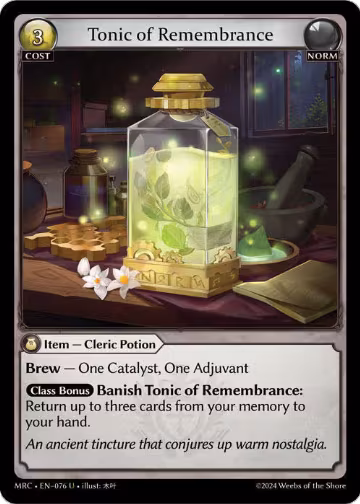 Tonic of Remembrance (076), Mercurial Heart — Grand Archive card price