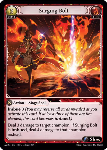 Surging Bolt (100), Mercurial Heart — Grand Archive card price