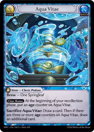 Aqua Vitae (104), Mercurial Heart — Grand Archive card price