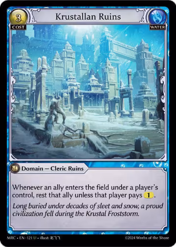 Krustallan Ruins (121), Mercurial Heart — Grand Archive card price