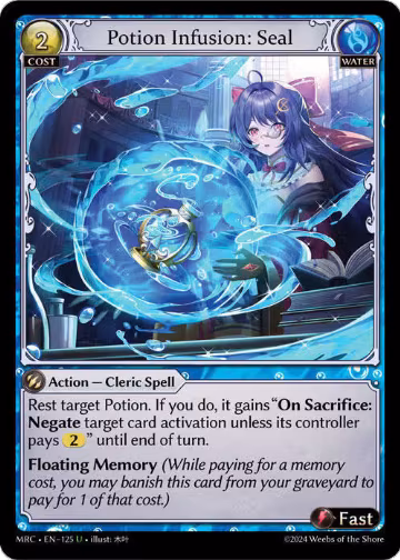 Potion Infusion: Seal (125), Mercurial Heart — Grand Archive card price
