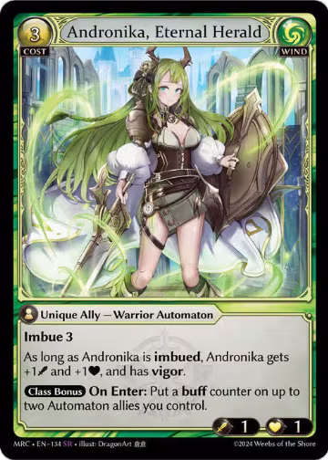 Andronika, Eternal Herald (134), Mercurial Heart — Grand Archive card price