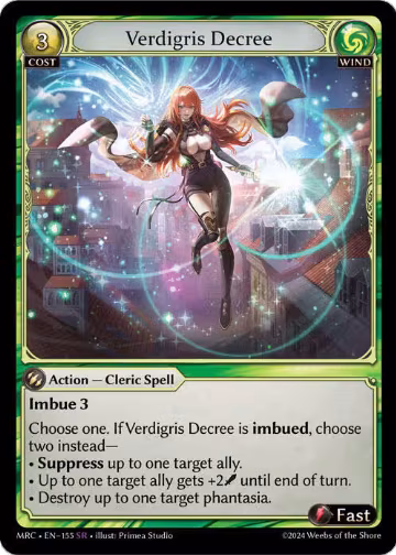 Verdigris Decree (155), Mercurial Heart — Grand Archive card price