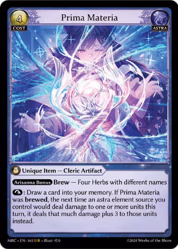 Prima Materia (165), Mercurial Heart — Grand Archive card price